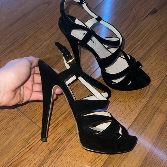 Miu Miu Suede Platforms - Picture 1 of 11